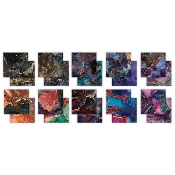 Craft Consortium Double-Sided Paper Pad 6"X6" -- Ink Drops, Midnight - Image 2