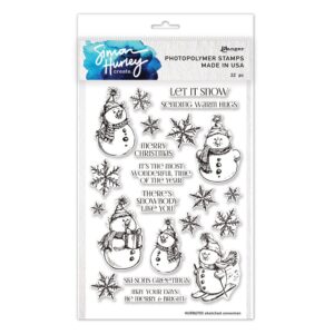 Simon Hurley create. Photopolymer Stamp -- Sketched Snowmen