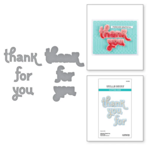 Stitched Thank You & For You Etched Dies
