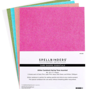 Spellbinders Spring Tones Glitter Cardstock - 10 Pack