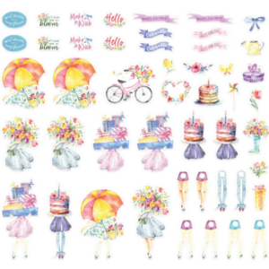Dancin' Watercolor Celebrations Printed Die Cuts