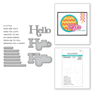 A Little Hello Sentiments Clear Stamp and Die Set