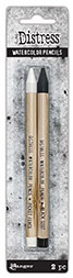 Tim Holtz Distress® Watercolor Pencils Two-Pack (Picket Fence, Black Soot)