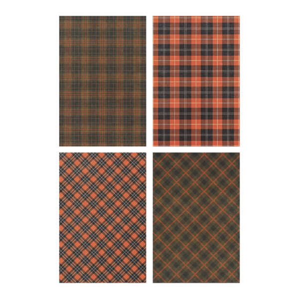 Tim Holtz® Idea-ology™ Paperie - 2024 Halloween Kraftstock Sparkle Plaid - Image 3