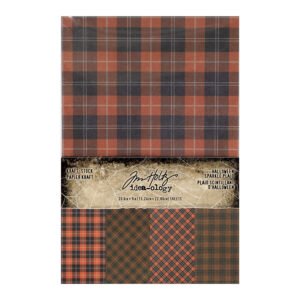 Tim Holtz® Idea-ology™ Paperie - 2024 Halloween Kraftstock Sparkle Plaid