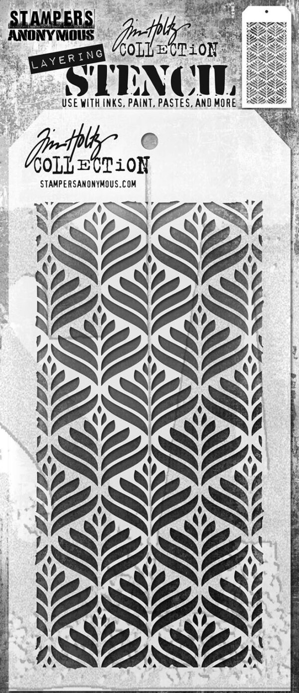Tim Holtz® Stampers Anonymous Layering Stencils -- Deco Leaf THS181
