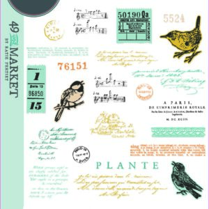 Sizzix A5 Clear Stamps 23PK w/5PK Framelits Die - Bird Song by 49 and Market