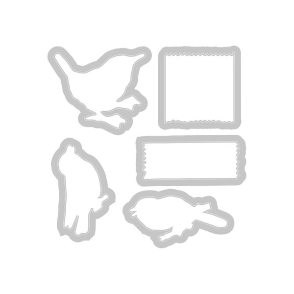 Sizzix A5 Clear Stamps 23PK w/5PK Framelits Die - Bird Song by 49 and Market - Image 4
