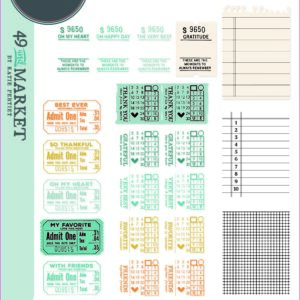 Sizzix A5 Clear Stamps 17PK w/4PK Framelits Die - Forever Journal Essentials by 49 and Market