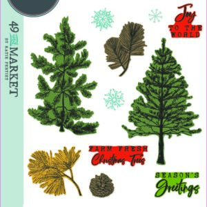 Sizzix A5 Clear Stamps 16PK w/5PK Framelits Die - Pine Holidays by 49 and Market