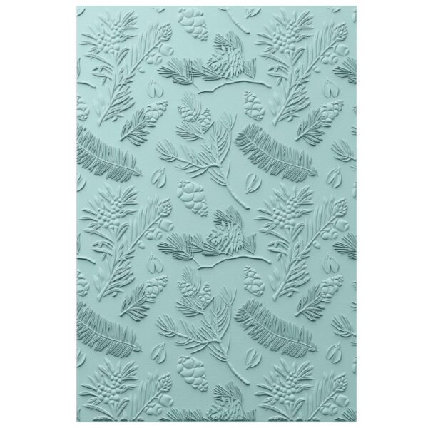 Sizzix 3D Textured Impressions A5 Embossing Folder - Pines by 49 and Market - Image 2