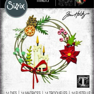 Tim Holtz® Alterations | Sizzix Thinlits™ Die Set 14PK - Vault Festive Wreath