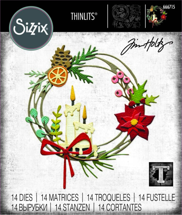 Tim Holtz® Alterations | Sizzix Thinlits™ Die Set 14PK - Vault Festive Wreath