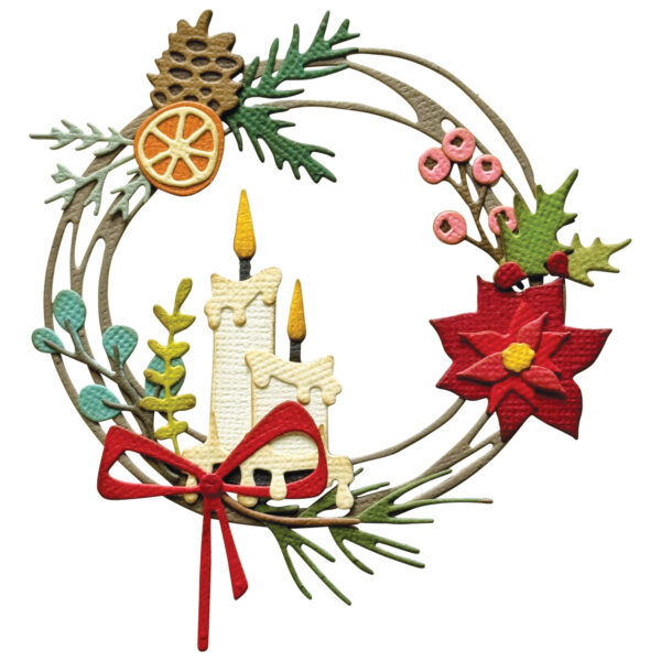 Tim Holtz® Alterations | Sizzix Thinlits™ Die Set 14PK - Vault Festive Wreath - Image 2