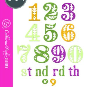 Sizzix Thinlits Die Set 18PK - Folk Numbers by Catherine Pooler