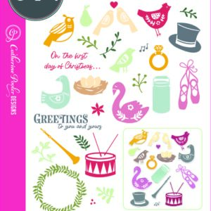 Sizzix A5 Clear Stamps Set 30PK - 12 Days of Christmas by Catherine Pooler