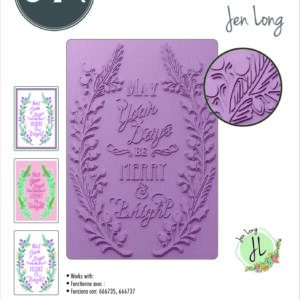 Sizzix 3-D Textured Impressions Embossing Folder - Merry & Bright