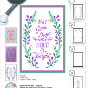 Sizzix A6 Layered Stencils 4PK - Merry & Bright #3