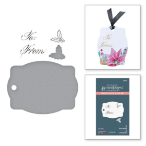 Copperplate Gift Tag Press Plate & Die Set