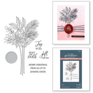Sealed Poinsettia Stems Press Plate & Die Set