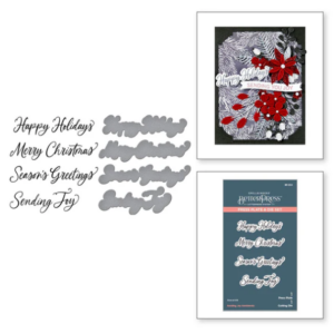 Sending Joy Sentiments Press Plate & Die Set