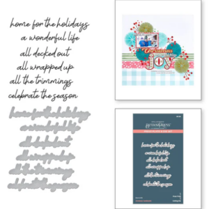 Christmas Sentiments Press Plate & Die Set