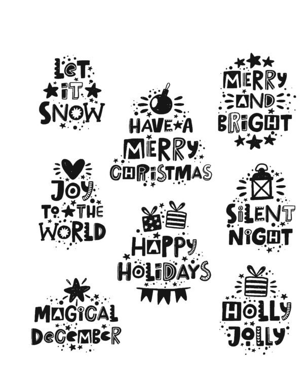 Tim Holtz® Stampers Anonymous Cling Mount Sets -- Holiday Whatnots CMS496