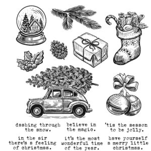 Tim Holtz® Stampers Anonymous Cling Mount Sets -- Home for Christmas CMS498
