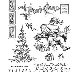 Tim Holtz® Stampers Anonymous Cling Mount Sets -- Santa Visit CMS500