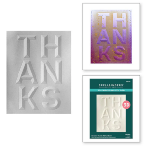 Beveled Thanks A2 Cardfront 3D Embossing Folder