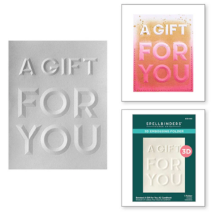 Beveled A Gift for You A2 Cardfront 3D Embossing Folder