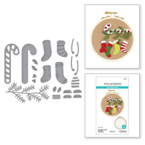 Faux Embroidered Stockings Etched Dies