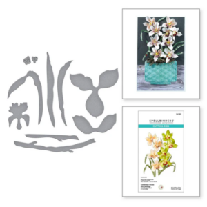 Cymbidium Orchid and Ladybugs Etched Dies