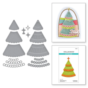 Stitched Holiday Tree Etched Dies