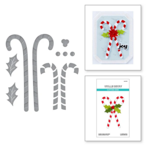 Candy Canes and Holly Etched Dies