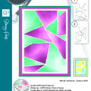 Sizzix A6 Stencil 2PK - Cosmopolitan, Down the Line #2 by Stacey Park