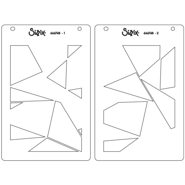 Sizzix A6 Stencil 2PK - Cosmopolitan, Down the Line #2 by Stacey Park - Image 3