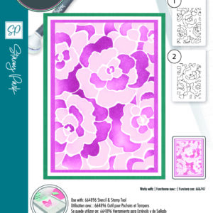 Sizzix A6 Stencil 2PK - Cosmopolitan, Sunday in the Park #2 by Stacey Park