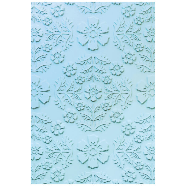 Sizzix Multi-Level Textured Impressions A5 Embossing Folder - Floral Damask by Eileen Hull - Image 2