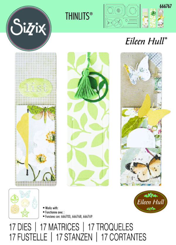 Sizzix Thinlits Die Set 17PK - Bookmark, Pockets and Toppers by Eileen Hull