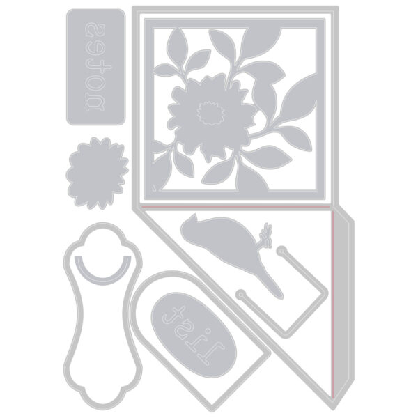 Sizzix Thinlits Die Set 10PK - Floral Pocket and Paperclips by Eileen Hull - Image 4