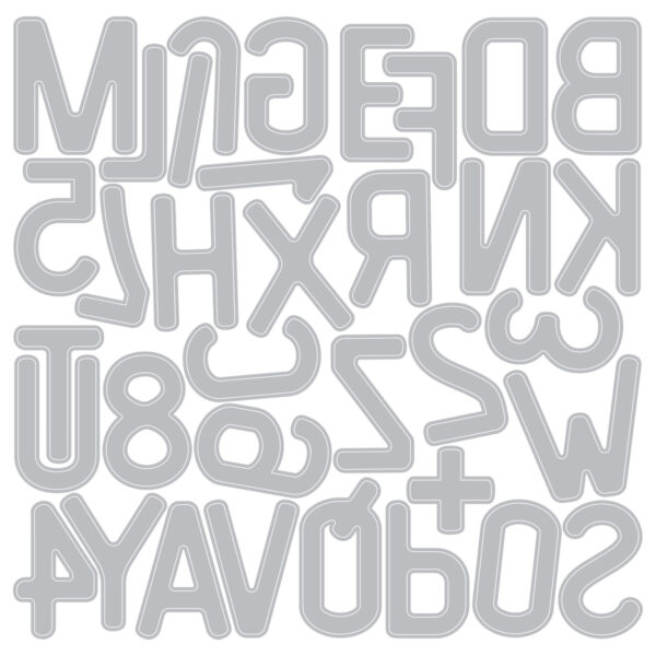Tim Holtz® Alterations | Sizzix 2D Texture Fades Embossing Folder w/35PK Thinlits Set – Vault Side-Order Letterboard - Image 4