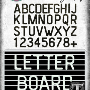 Tim Holtz® Alterations | Sizzix 2D Texture Fades Embossing Folder w/35PK Thinlits Set – Vault Side-Order Letterboard