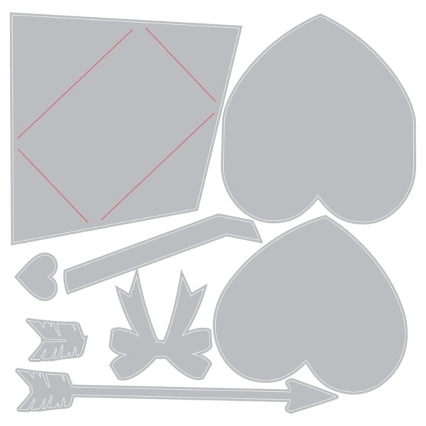 Tim Holtz® Alterations | Sizzix 2D Texture Fades Embossing Folder w/8PK Thinlits Set – Vault Side-Order Love Notes - Image 4
