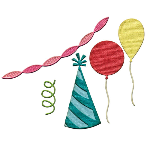Tim Holtz® Alterations | Sizzix 2D Texture Fades Embossing Folder w/8PK Thinlits Set – Vault Side-Order Celebrate - Image 2