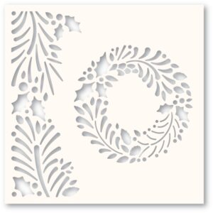 Memory Box Stencil - Holly Wreath 88628