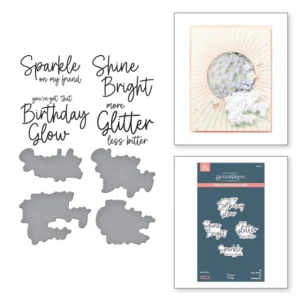 Sparkle On Sentiments Press Plate & Die Set