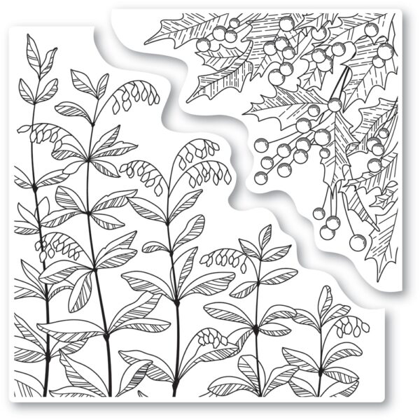 Memory Box Leaves and Berries Cling Stamp Set CS2084