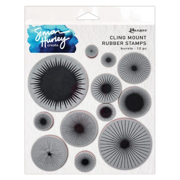 Simon Hurley create. Cling Stamp Bursts