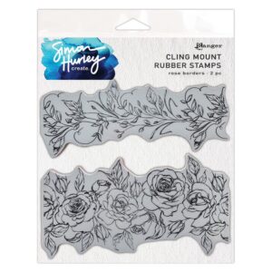 Simon Hurley create. Cling Stamp Rose Borders